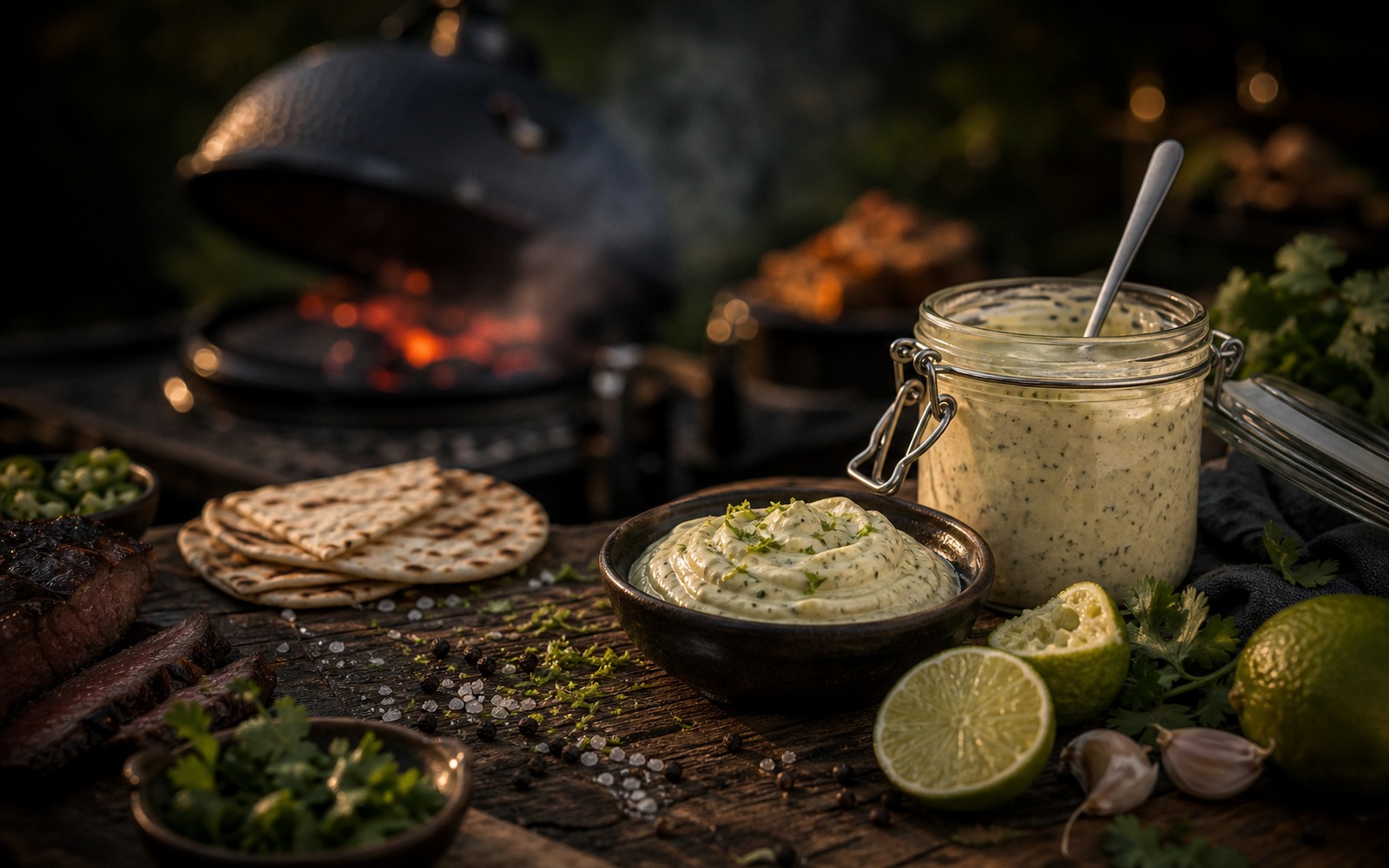 Limettencrema für Steak Tacos