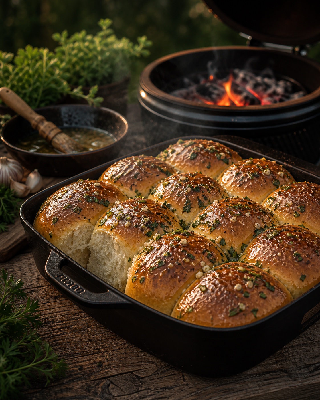 Ukrainische Pampuschki als BBQ-Burger-Buns